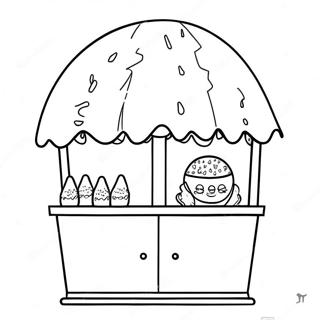 Colorful Snow Cone Stand Coloring Page 35084-28078