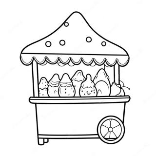 Colorful Snow Cone Stand Coloring Page 35084-28080