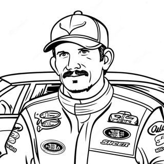 Dale Earnhardt In Race Car Coloring Page 35094-28086