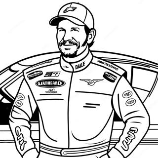 Dale Earnhardt In Race Car Coloring Page 35094-28088