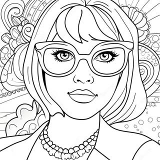 Sassy Girl With Sunglasses Coloring Page 35103-28098