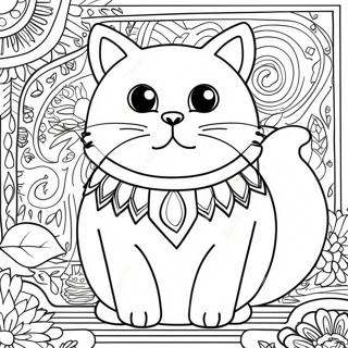 Sassy Cat With Attitude Coloring Page 35104-28089