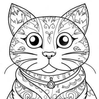 Sassy Cat With Attitude Coloring Page 35104-28090