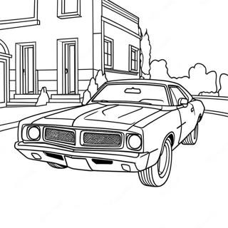 Bo Duke Driving The General Lee Coloring Page 35174-28151