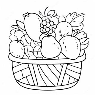 Colorful Fruit Basket Coloring Page 35184-28157