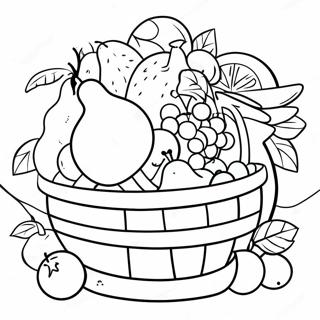 Colorful Fruit Basket Coloring Page 35184-28158