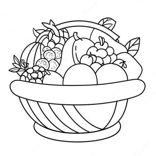 Colorful Fruit Basket Coloring Page 35184-28159