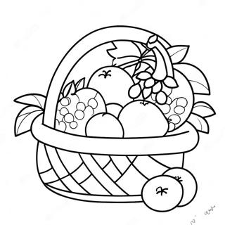 Colorful Fruit Basket Coloring Page 35184-28160