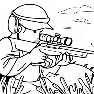 Camouflaged Sniper In Action Coloring Page 35194-28168