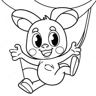 Funny Spider Ham Swinging Coloring Page 35204-28173