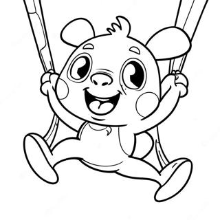 Funny Spider Ham Swinging Coloring Page 35204-28175