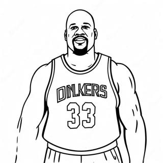 Shaq In A Basketball Jersey Coloring Page 35214-28181