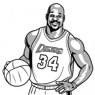 Shaq In A Basketball Jersey Coloring Page 35214-28182