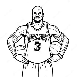 Shaq In A Basketball Jersey Coloring Page 35214-28184