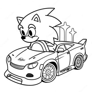 Sonic Car Coloring Pages