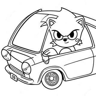 Sonic Car Coloring Page 35233-28198