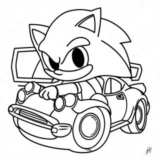 Sonic Car Coloring Page 35233-28199