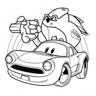 Sonic Car Coloring Page 35233-28200