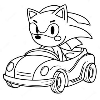 Sonic Car Coloring Pages