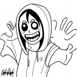 Creepy Jeff The Killer Coloring Page 35254-28215