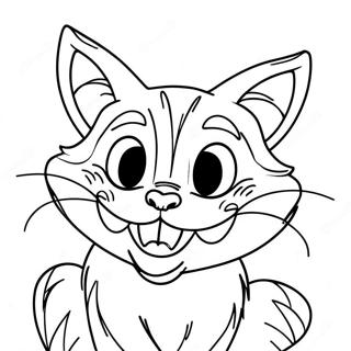 Grinning Cheshire Cat Coloring Page 35264-28222