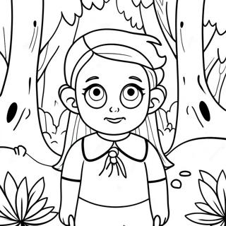 Enid In A Magical Forest Coloring Page 35274-28226