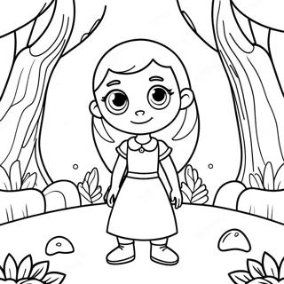 Enid In A Magical Forest Coloring Page 35274-28227