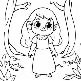 Enid In A Magical Forest Coloring Page 35274-28228