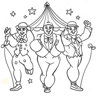 Colorful Circus Performers Coloring Page 35284-28241