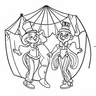 Colorful Circus Performers Coloring Page 35284-28243