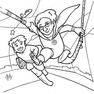 Harry Potter Quidditch Scene Coloring Page 35293-28238