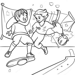 Harry Potter Quidditch Scene Coloring Page 35293-28239