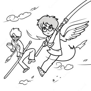 Harry Potter Quidditch Scene Coloring Page 35293-28240