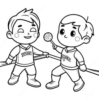 Charming Quidditch Players Coloring Page 35294-28248