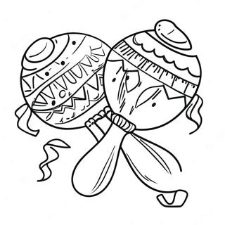 Colorful Maracas In A Fiesta Coloring Page 35304-28257