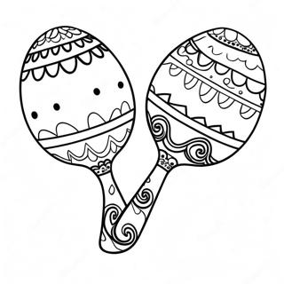 Colorful Maracas In A Fiesta Coloring Page 35304-28258