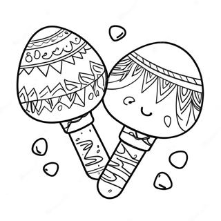 Colorful Maracas In A Fiesta Coloring Page 35304-28259