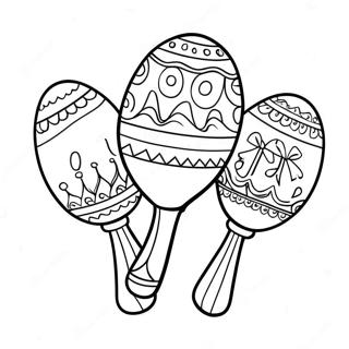 Colorful Maracas In A Fiesta Coloring Page 35304-28260