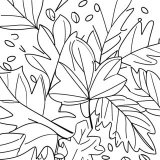 Colorful Leaves In Autumn Coloring Page 35314-28265