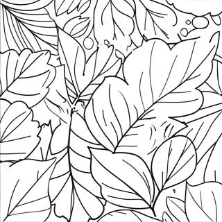 Colorful Leaves In Autumn Coloring Page 35314-28267