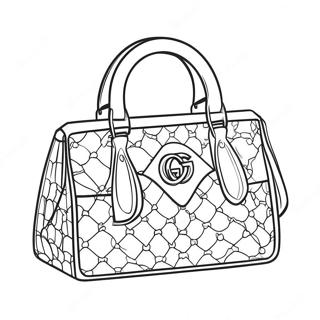 Stylish Gucci Handbag Coloring Page 35334-28277