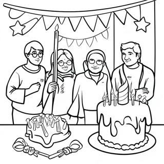 Harry Potter Birthday Coloring Pages