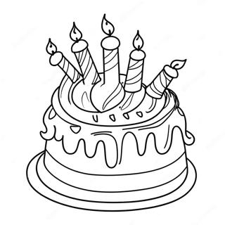 Magical Harry Potter Birthday Cake Coloring Page 35364-28303