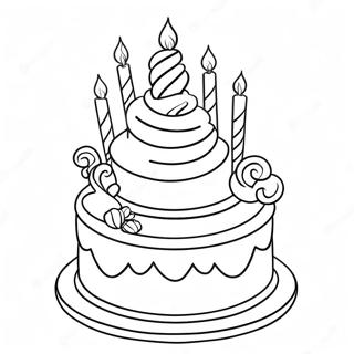 Magical Harry Potter Birthday Cake Coloring Page 35364-28304