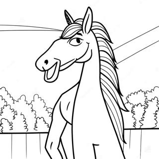 Bojack Horseman In A Dramatic Pose Coloring Page 35434-28357