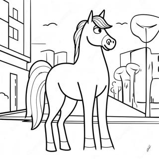 Bojack Horseman In A Dramatic Pose Coloring Page 35434-28358