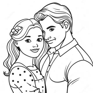 Cute True Love Couple Coloring Page 35444-28366