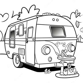 Barbie Camper With Friends Coloring Page 35464-28381