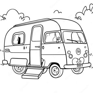 Barbie Camper With Friends Coloring Page 35464-28383