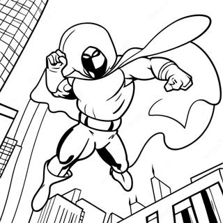 Moon Knight In Action Coloring Page 35474-28386